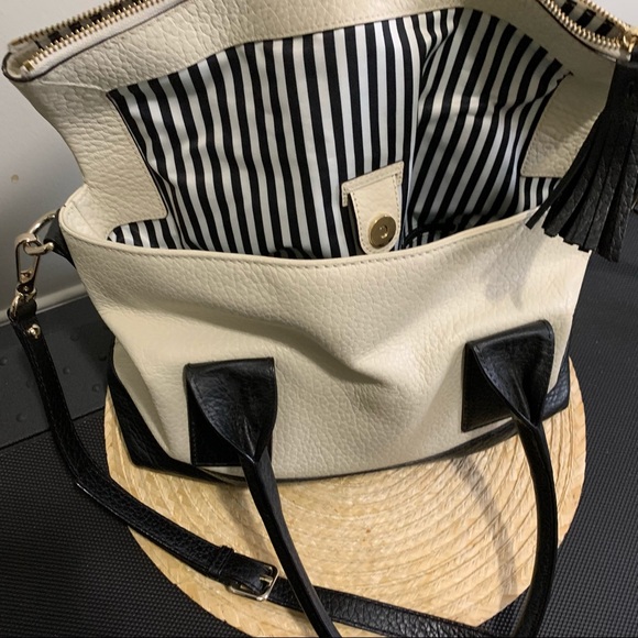 Kate Spade Leather Fold-Over Dress Satchel shoulder Hand Bag - Picture 6 of 16